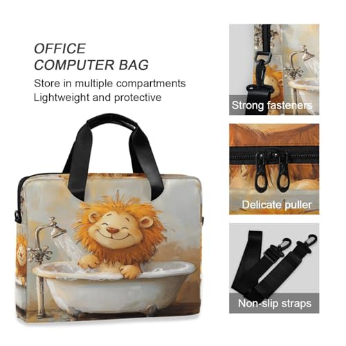 Bolso para portátil portátil cruzado 15.6 pulgadas amarillo miniatura 6