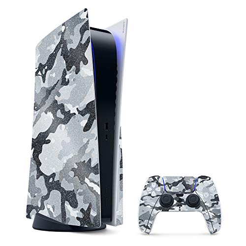 MightySkins Gray Camouflage PS5 bundle skin