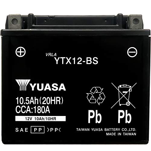 ��p�� �o�C�N�o�b�e���[ �����t�� ������[�d�� YUASA �����݊��i (YTX12-BS / GTX12-BS / FTX12-BS / KTX12-BS �݊�)