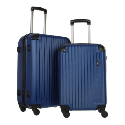 Kit de Malas de Viagem Pequena e Média Fibra Rígida 4xRodas 360°