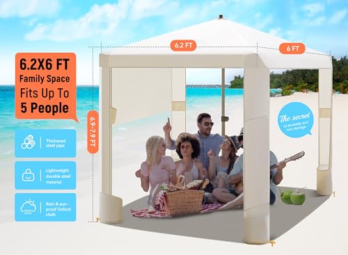 Decofy Beach Cabana 6.2' x 6'