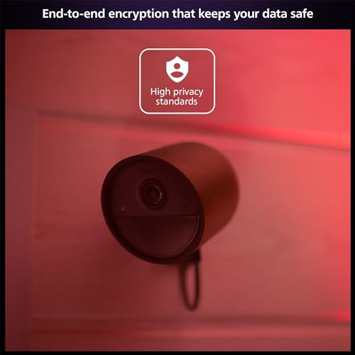 Image of PHILIPS Hue Secure Wired Smart Home Security Camera, Black, 1 Pack, 1080P HD, Night Vision Camera, Motion Detection Home Security System, Two-Way Talk, Indoor /Outdoor, Weatherproof, Works with Hue App