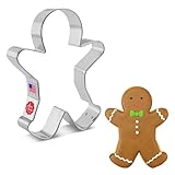 Happy Gingerbread Man Cookie Cutter, Large 5.25' by Ann Clark Cookie Cutters