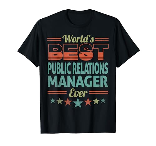 Retro Badge Worlds Best Public Relations Manager Camiseta