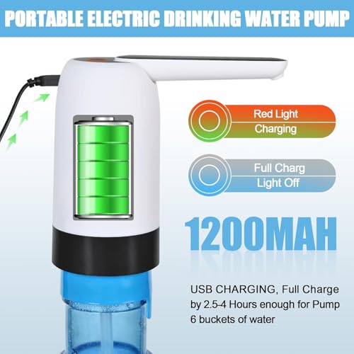 Image of Water Dispenser Pump for 20 Litre Bottle Automatic Wireless Water Can Dispenser with High Efficiency & Low Noise One Touch Control for Home & Office - Black