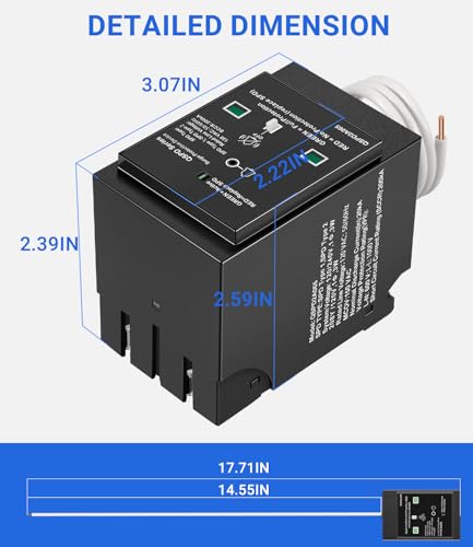 QSPD2A065P Plug-in Surge Protection Device 2-Pole 65kA 120/240V, 1Ø, 3W Fits for Siemens Panels, Replace for Siemens BoltShield Whole House SPD