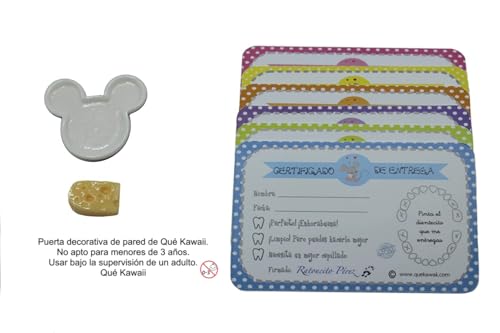 Miniatura 6 de Qué Kawaii Puerta Rosa Ratoncito Pérez Que Abre Y Brilla Con Universo De Estrellas Y Planetas. Certificados Y Complementos De Resina. Bolsa Crochet Hecha A Mano . Pura Magia.