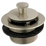 Satin Nickel Kingston Brass DLL208 Lift and Lock Bath Tub Drain, Satin Nickel by Kingston Brass