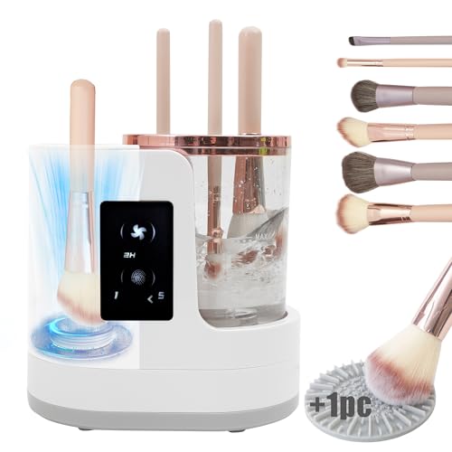 Electric Makeup Brush Cleaner Machine With Makeup Brush Dryer, Au...