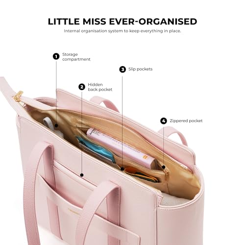 Image of MOKOBARA Women The Sunflower Work Tote Bag, Lightweight For Daily Use And Work With Luggage Sleeve And 14 inch Laptop Compartment