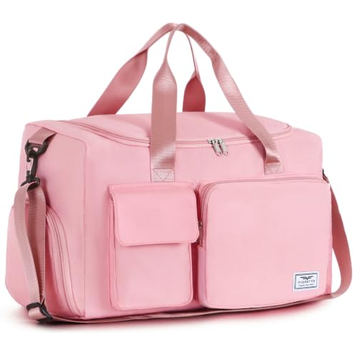 Image of FIORETTO Women's Gym Duffle Bag with Shoes Compartment, 30L Capacity, Ideal for Travel, Gym, Sports, Duffel, Weekender