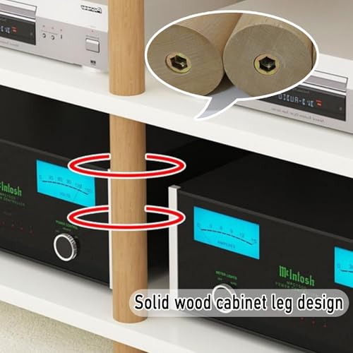 Support audio multimédia AV à 4 niveaux et rangement ouvert blanc - 6