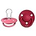 Bibs DE LUX Soother 2 Pack, Cherry Shaped Nipple, BPA Free, Silicone Dummy Pacifier, OneSize, Coral/Ruby