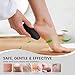 BEZOX Nano Glass Foot Pumice Stone Callus Remover with Cover – Gentle Glass Foot File Scraper, Effective Feet Scrubber for Dead Skin, and Portable Pedi Egg Foot Care Tool - Black