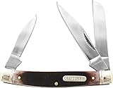 Old Timer 34OTB Genuine Bone Middleman 5.6in S.S. Traditional Folding Knife with 2.4in Clip Point and Bone Handle for Outdoor, Hunting, Camping and EDC