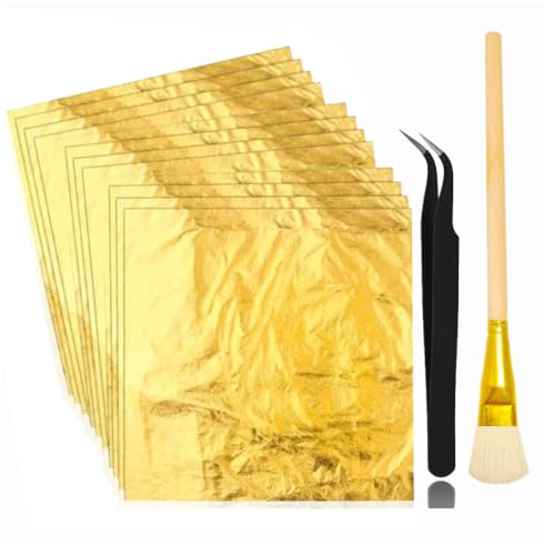 FLOWOOM Gold Leaf Sheets for Crafts (150 Pcs)