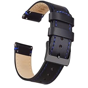 Ritche Quick Release Leather Watch Band Leather Watch Strap 18mm 19mm 20mm 21mm 22mm 23mm or 24mm for Men and Women, Valentine’s day gifts for him or her