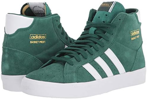 adidas Originals Mens Basket Profile Sneaker, Green/White/Gold Metallic, 3.5 | Image 6