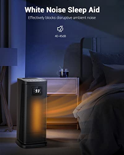 Kopbeau Oscillating Space Heater For Indoor Use,1S Fast Heating, Electric & Portable Heater W/ Thermostat, 1500W Ceramic Ptc Room Heater With 4 Modes, 24H Timer, Led Display, Safe For Office Use #TOP4