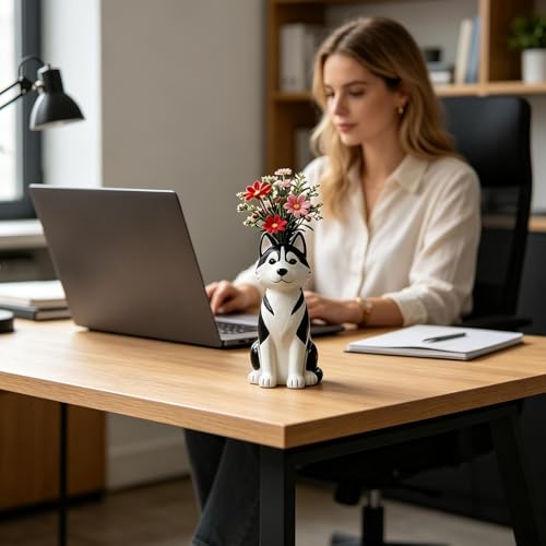 Jarrón de flores para perro como centro de mesa bohemio para salón y comedor 4