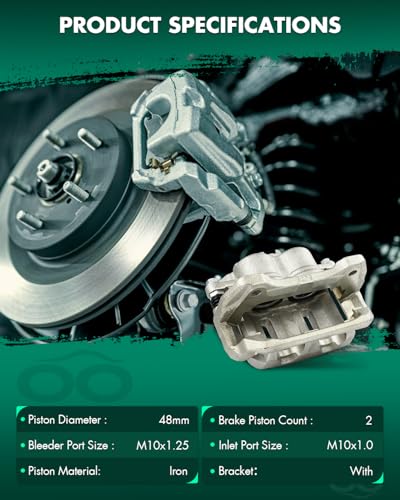 Image of SCITOO 19B6448 Front Left Disc Brake Caliper w /Bracket Fit For Honda For Odyssey 2011-2017, Double Pistons