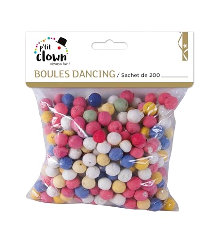 P'tit Clown - 71502 - Boules à Sarbacane en Papier Multicolores - Blowpipe Balls - Accessoire de Fête Amusant pour Jeux et Animations - Parfait pour...