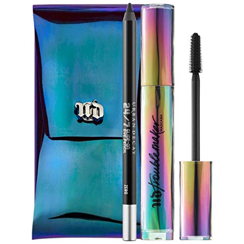 UD Urban Full Size Duo Set: Troublemaker Mascara and 24/7 Zero Eye Pencil + Travel Pouch