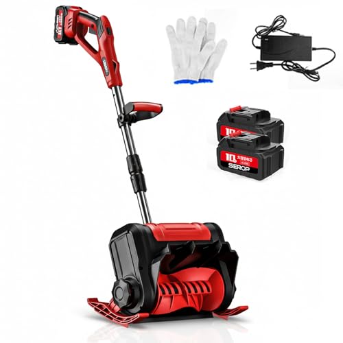 ladecnerht spazzaneve senza fili, pala da neve elettrica, 21v 12" (30 cm), senza fili, senza spazzole, con 2 batterie da 3ah e caricabatterie per neve bagnata e pesante