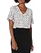 Lark & Ro Women's Ruffle Sleeve V-Neck Blouse