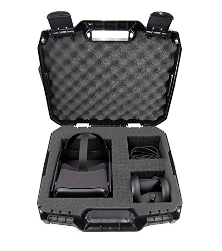 Case Club Hard Case w/Customizable Foam Fits Oculus Quest or Quest 2 VR Gaming Headset Accessories - All-in-One, Compact Oculus Quest Storage Case for Impact Protection - Fits 128GB and 64GB Models