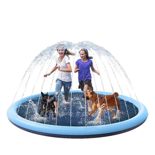 Rociador de piscina para niños y alfombra de juego con aspersores para jardín exterior