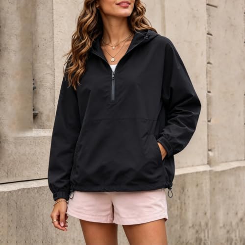 Womens Windbreaker Jacket Water Resistant Quick Dry Hood Rain Jackets - image 2
