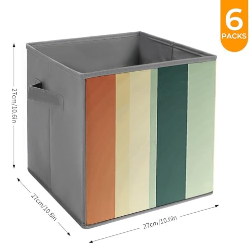 Boîtes de rangement rétro pour dressing ordonné lot de 6 bacs pliants - 3