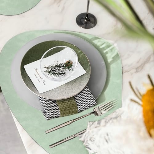 Set de table en cuir au design épuré double face pour décoration de table chic