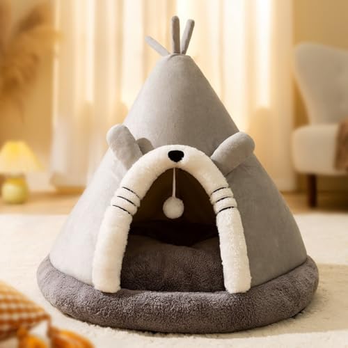 Buccvutペットベッド 暖かい 猫ハウス 犬ベッド 冬用 ペット ふわふわ ベッド ドーム型 猫ベッド ペットハウス 保温 ペットクッション 可愛い ペット用ベッド 滑り止め 快適 猫用 ハウス 寒さ対策 犬 ベッド 犬用 ハウス 犬猫用 洗える ペッ