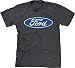 Blittzen Mens Blue Ford Logo, 2XL, Charcoal