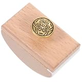 Healeved Secante de Tinta para Pluma Estilográfica de Madera Balancín Herramienta Portátil de Secado Rápido Absorbente para Caligrafía y Oficina Color Dorado Uso Escolar y Profesional