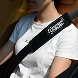 2 Pack Soft Seat Belt Cover Pad with Embroidered Sticker (Passenger Princess) - Comfortable Seatbelt Covers for All Cars and All Ages - Seat Belt Extender Shoulder Pad - Seatbelt Cushion for Backpack