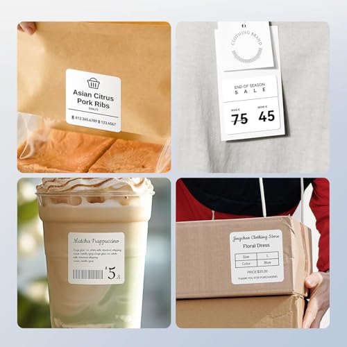 Image of NIIMBOT 3 Rolls Labels, 50x30mm White / 40x30mm White / 50x50mm Round Clear, Compatible with B1 B21 B21 Pro Label Maker, for Home Kitchen Pantry Oragnization