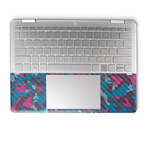 Image of MightySkins Carbon Fiber Skin Compatible with HP Spectre x360 14 inch (2022) Full Wrap Kit - Cool Blue Pink Camo | Protective, Durable Textured Carbon Fiber Finish | Easy to Apply | Made in The USA
