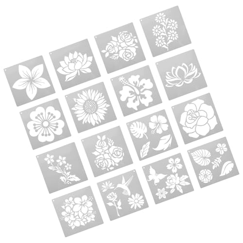 Plantillas de flores para pintar paredes y crear manualidades artísticas en habitaciones infantiles