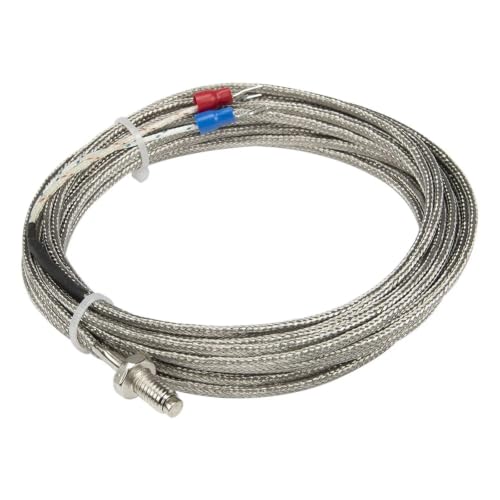 Termopar K tornillo M8 sensor temperatura metal cable 5 metros 1