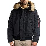 Alpha Industries Schwarz Kapuzenjacke