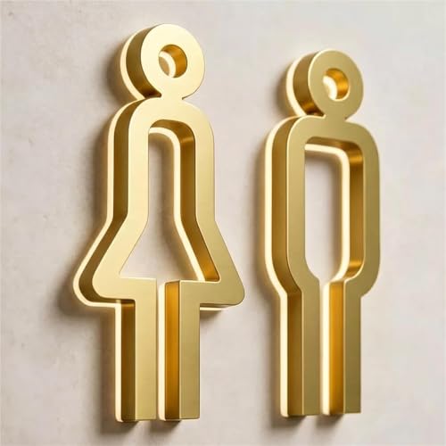 Letrero LED para baños indicador de inodoro de neón y decoración luminosa