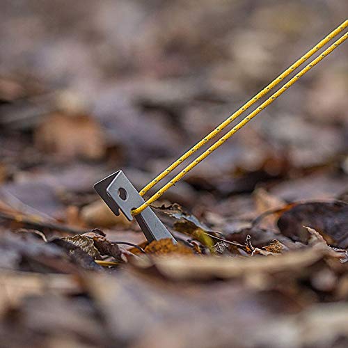 6-Pack Titanium Outdoor Camping, Hiking, Climbing V Shape Stakes Tent pegs, Wide 14mmx165mm