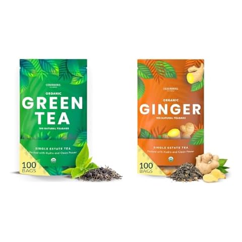 Cederberg Tea Company Organic Herbal Teas Green & Ginger Single-Estate Tea Bundle 200 Tea Bags Cover