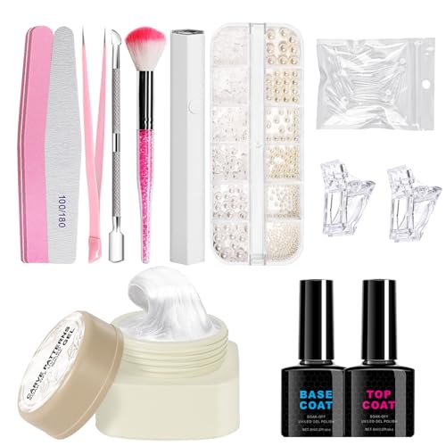 Gel solide de construction pour ongles : kit de manucure créative anti-casse et longue tenue