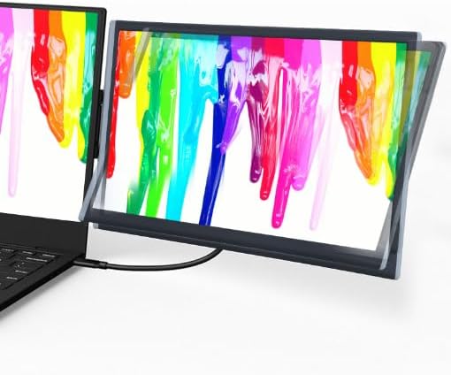 Laptop Monitor Extender, 11.6/14.1 inch Portable Dual Screen External Second Monitor 19201080 FHD IPS, USB-C/HDMI, Plug and Play, for Laptop Notebook (14inch-2) 14inch--2