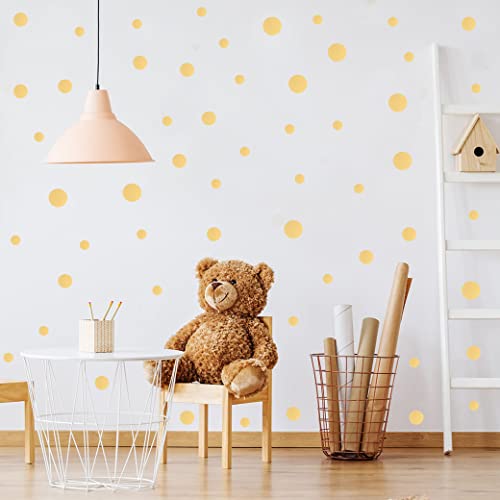 Gold Dot Wall Decal Set Of 160 - Dots For Walls Nursery Wall Decals, Kids Room Decor Or Classroom Decor - Removable Dots Wall Stickers #TOP6