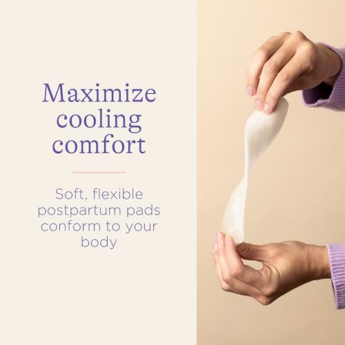 Image of Lansinoh Postpartum Cooling Pads, Perineal Ice Packs, 12 Count, Witch Hazel Pads for Postpartum Care, Padsicles with Aloe Vera